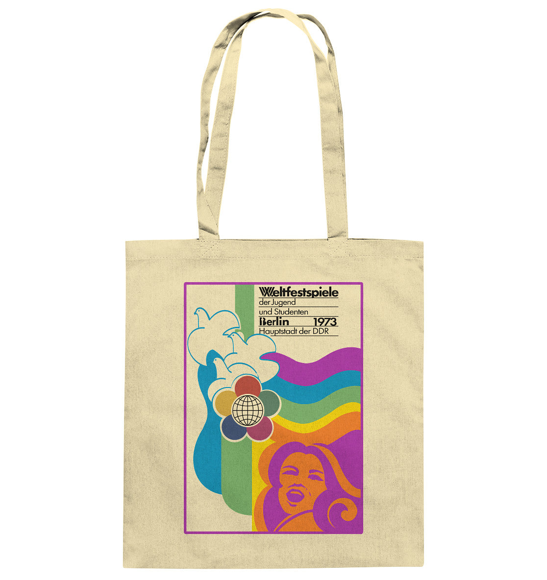 DDR Ostalgie Baumwolltasche • WELTFESTSPIELE BERLIN, DDR 1973