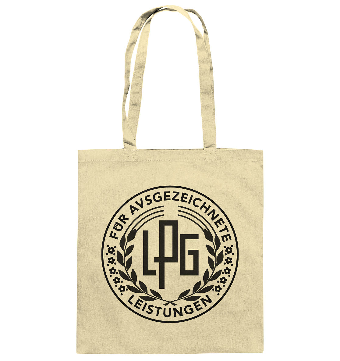 DDR Ostalgie Baumwolltasche • LPG - ORDEN FÜR AUSGEZEICHNETE LEISTUNGEN - hell