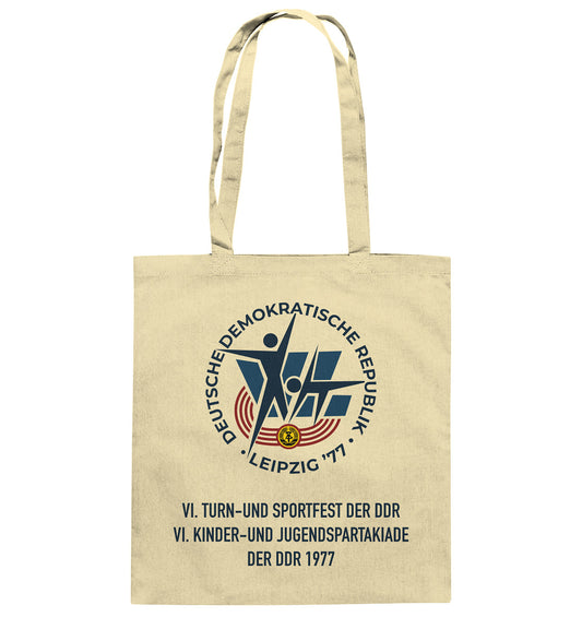 DDR Ostalgie Baumwolltasche • 6. TURN- & SPORTFEST DER DDR - LEIPZIG 1977