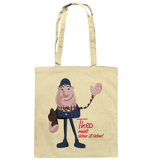 DDR Ostalgie Baumwolltasche • ARBEITSSCHUTZ THEO - SICHER IST SICHER