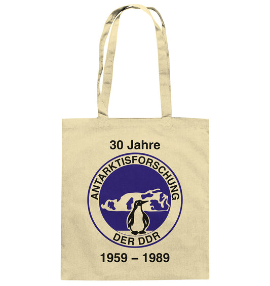 DDR Ostalgie Baumwolltasche • 30 JAHRE ANTARKTISFORSCHUNG DER DDR - 1989
