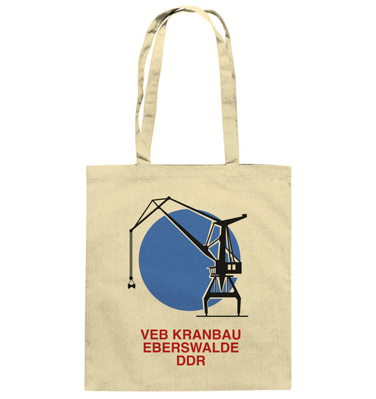DDR Ostalgie Baumwolltasche • VEB KRANBAU EBERSWALDE