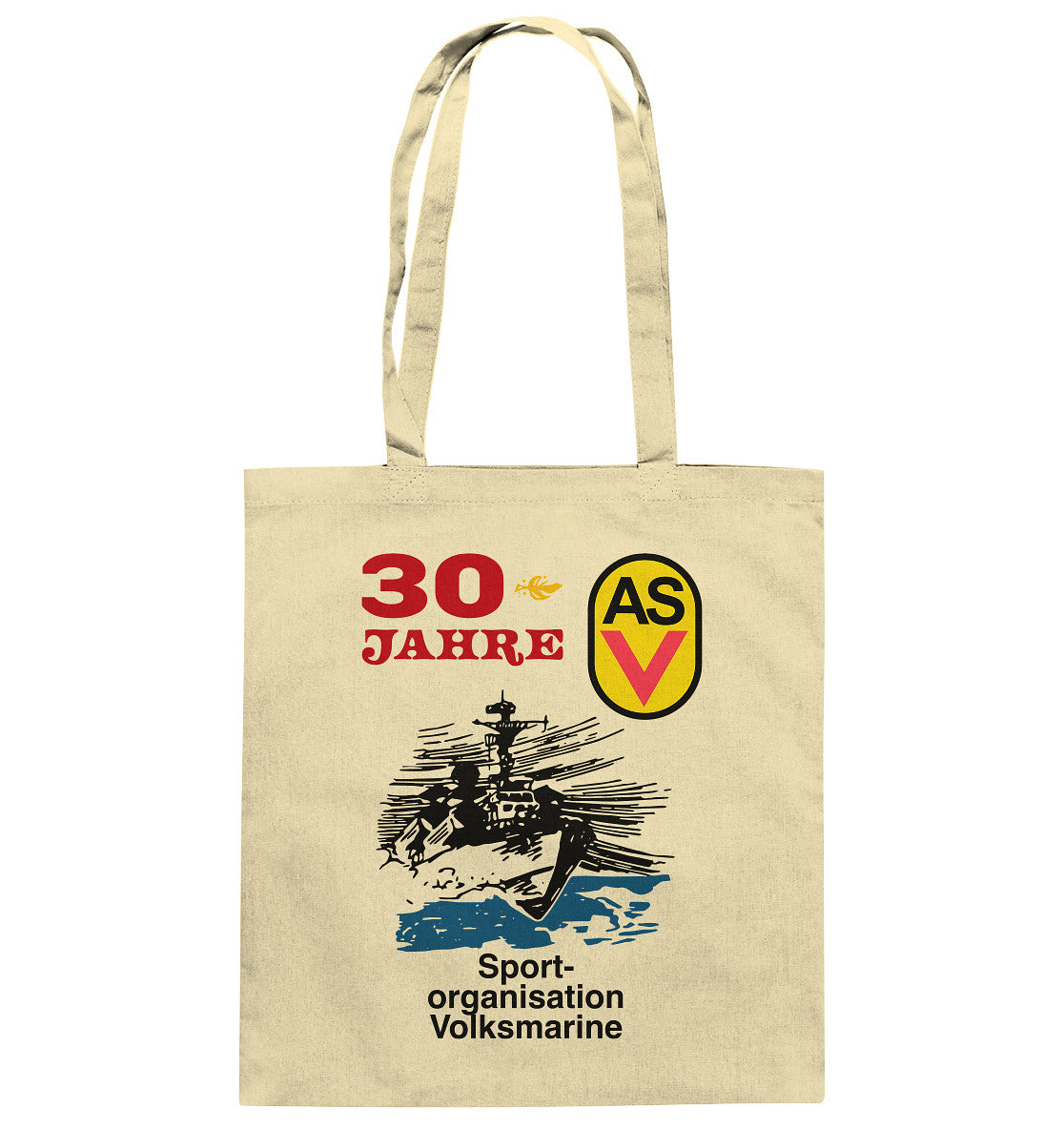 DDR Ostalgie Baumwolltasche • ASV - SPORTORGANISATION VOLKSMARINE