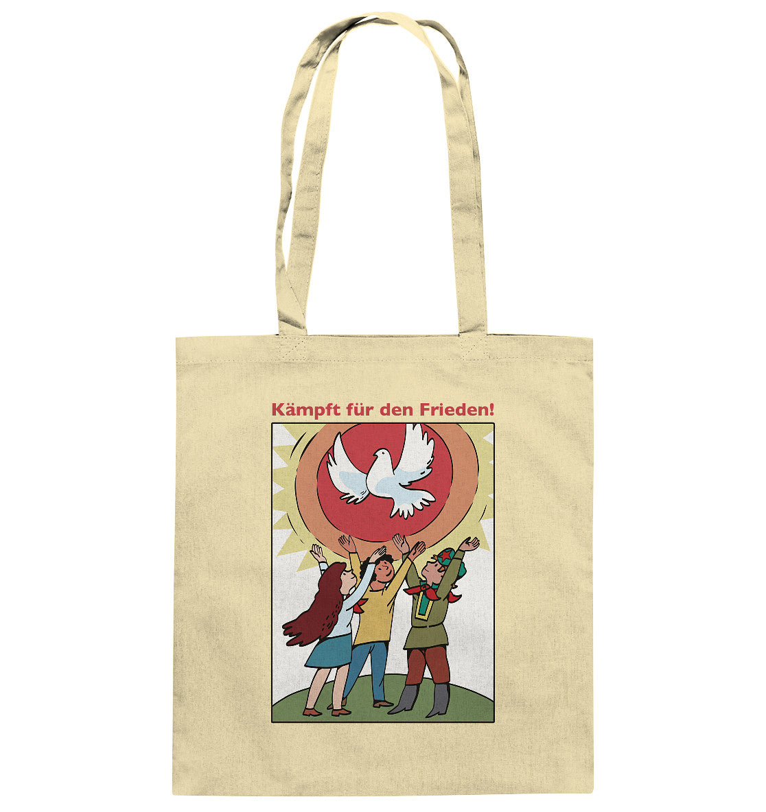 DDR Ostalgie Baumwolltasche • KÄMPFT FÜR DEN FRIEDEN! (DDR-ORIGINAL-PLAKAT)