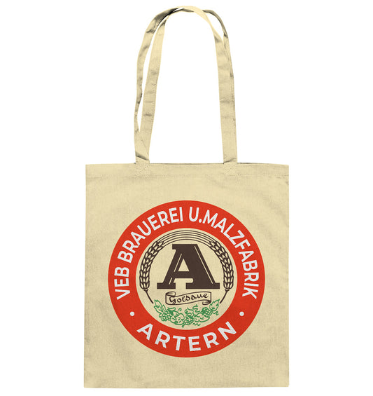 DDR Ostalgie Baumwolltasche • VEB BRAUEREI ARTERN GOLDAUE