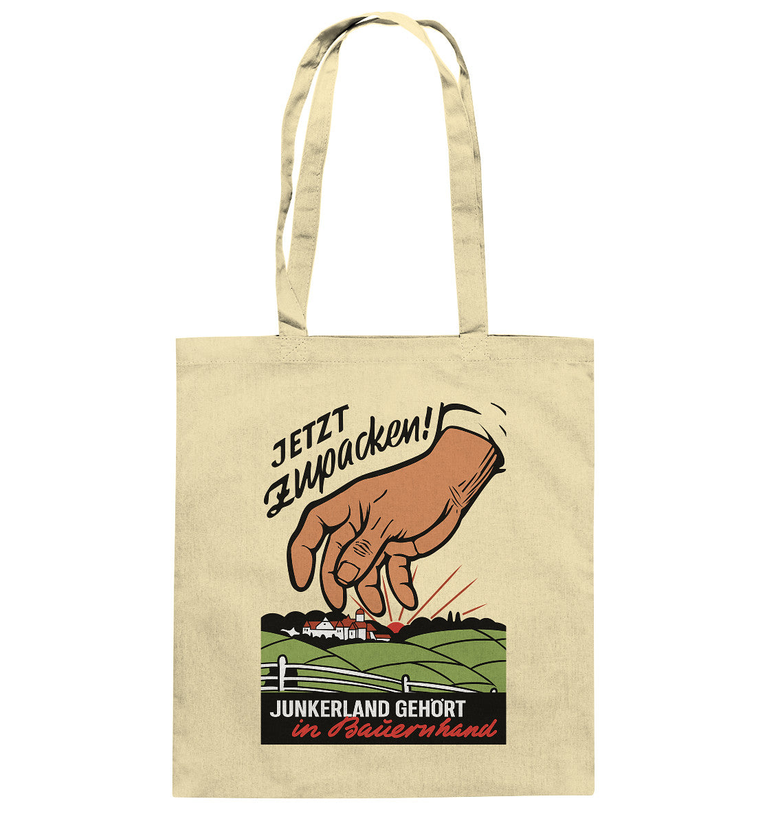 BAUMWOLLTASCHE • JUNKERLAND GEHÖRT IN BAUERNHAND! - ORIGINALPLAKAT