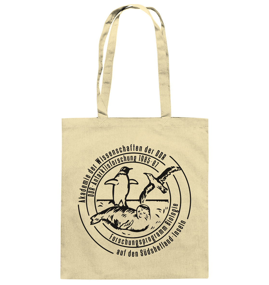 DDR Ostalgie Baumwolltasche • ANTARKTISFORSCHUNG DER DDR - 1985-1987 - POSTSTEMPEL