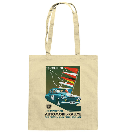 DDR Ostalgie Baumwolltasche • INTERNATIONALE RALLYE WARTBURG 1961 (ORIGINAL-PLAKAT)