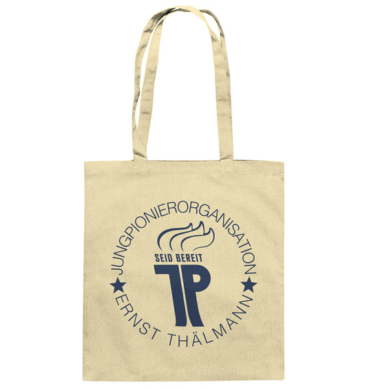 DDR Ostalgie Baumwolltasche • JUNGE PIONIERE - LOGO - hell