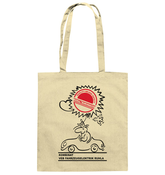 DDR Ostalgie Baumwolltasche • AKA ELEKTRIK - VEB FAHRZEUGELEKTRIK RUHLA