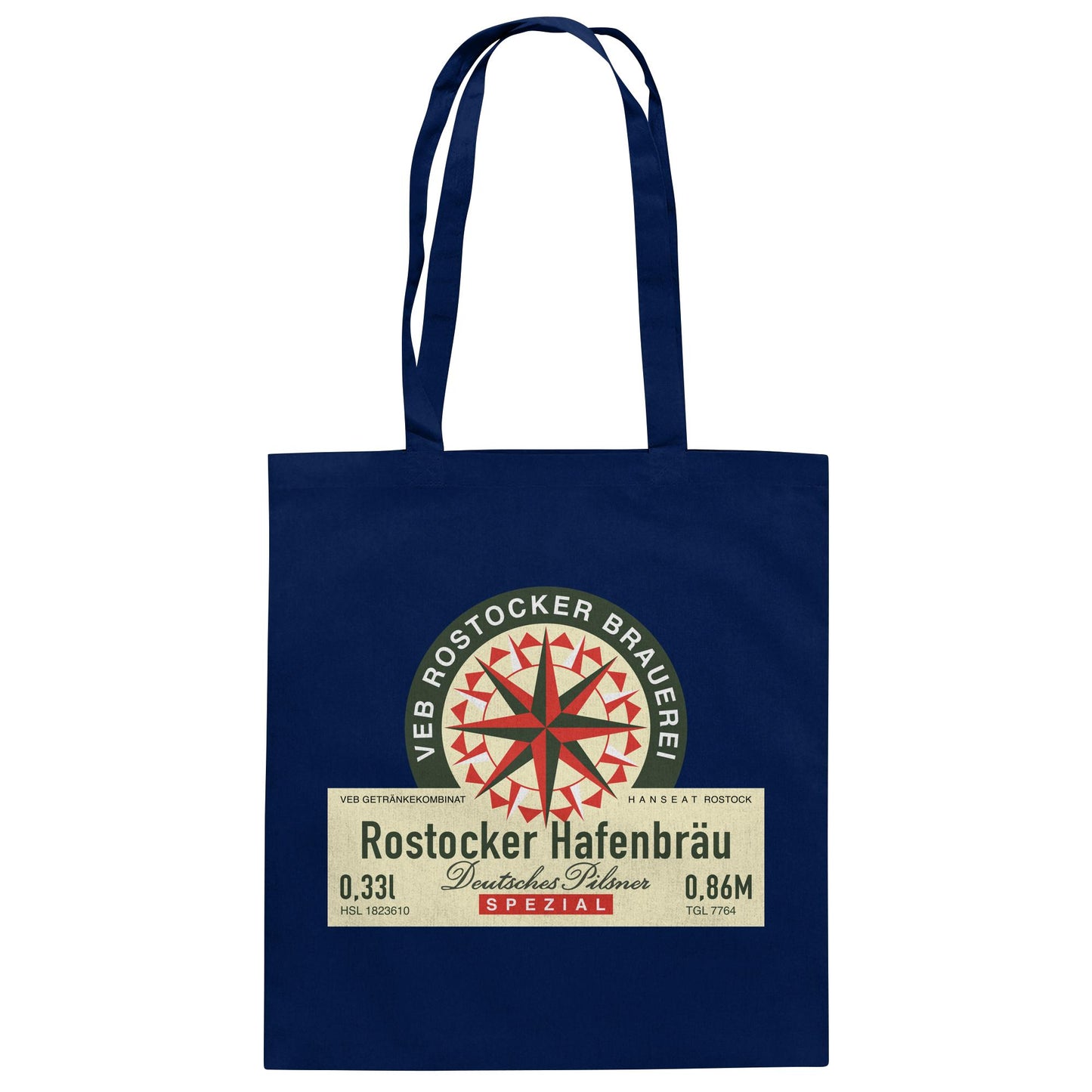 DDR Ostalgie Baumwolltasche • VEB GETRÄNKEKOMBINAT HANSEAT ROSTOCK - HAFENBRÄU