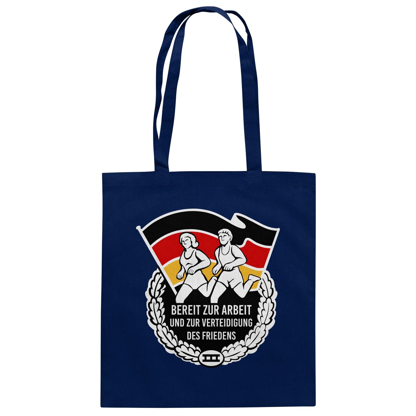 DDR Ostalgie Baumwolltasche • ORDEN - BEREIT ZUR ARBEIT UND ZUR VERTEIDIGUNG