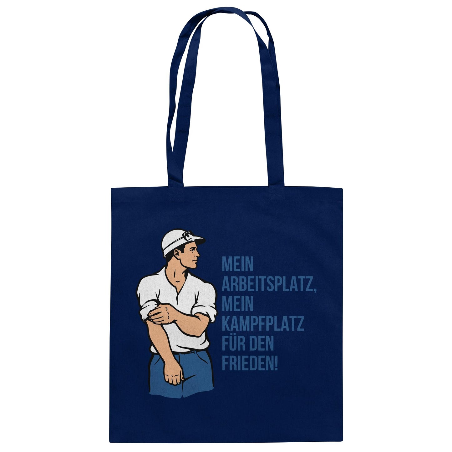 DDR Ostalgie Baumwolltasche • MEIN ARBEITSPLATZ, MEIN KAMPFPLATZ FÜR DEN FRIEDEN!