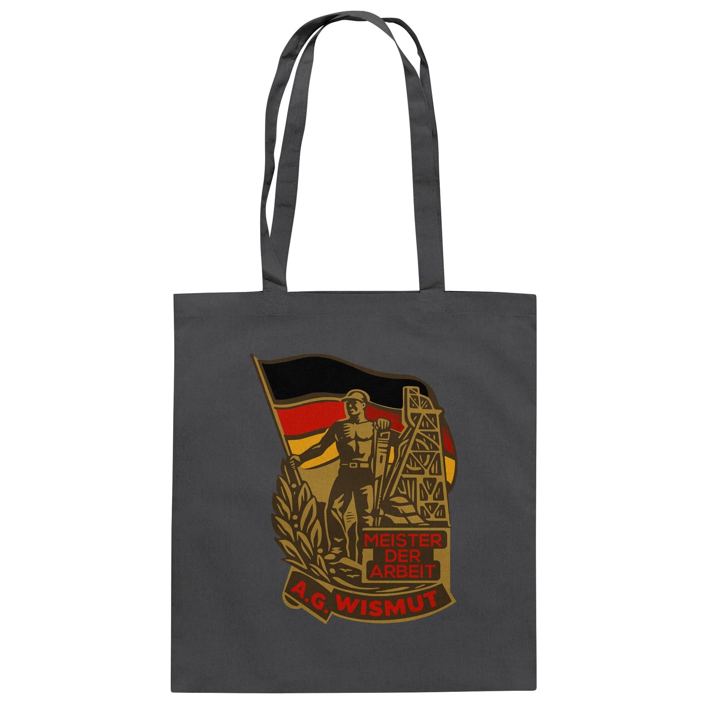 DDR Ostalgie Baumwolltasche • WISMUT - MEISTER DER ARBEIT