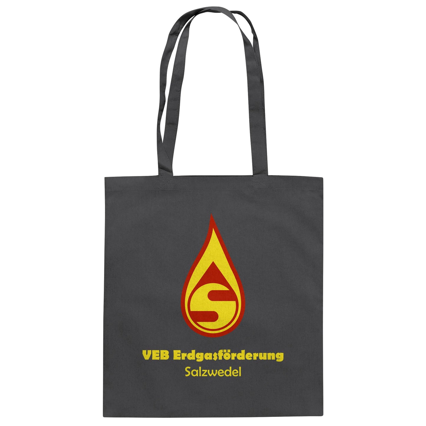 DDR Ostalgie Baumwolltasche • VEB ERDGASFÖRDERUNG SALZWEDEL