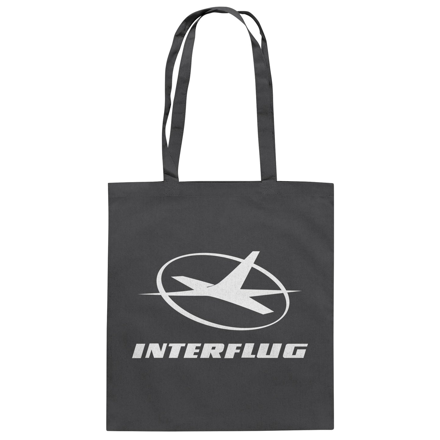 DDR Ostalgie Baumwolltasche • INTERFLUG MONOCHROM