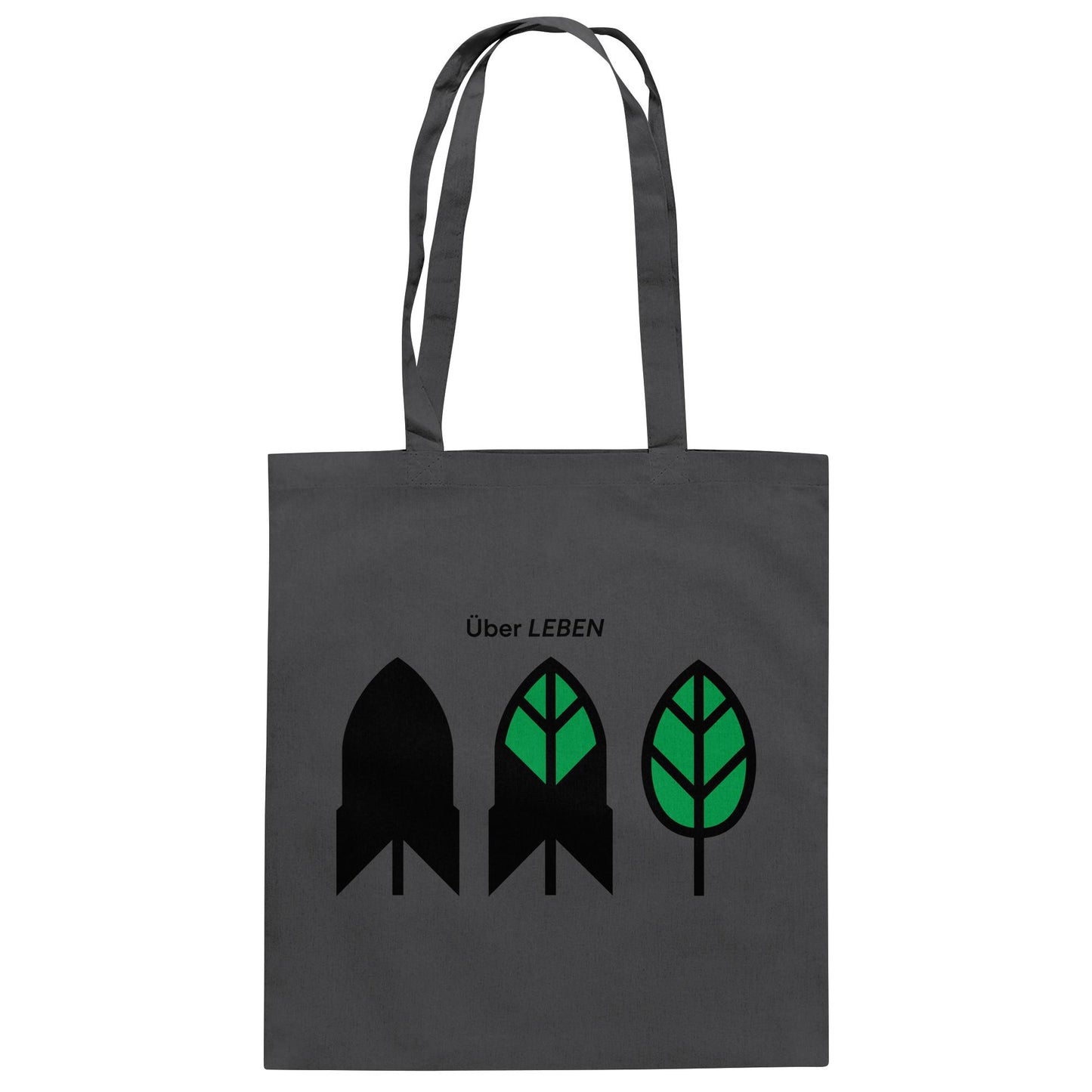 DDR Ostalgie Baumwolltasche • ÜBER LEBEN (ORIGINAL FRIEDENS-PLAKAT)