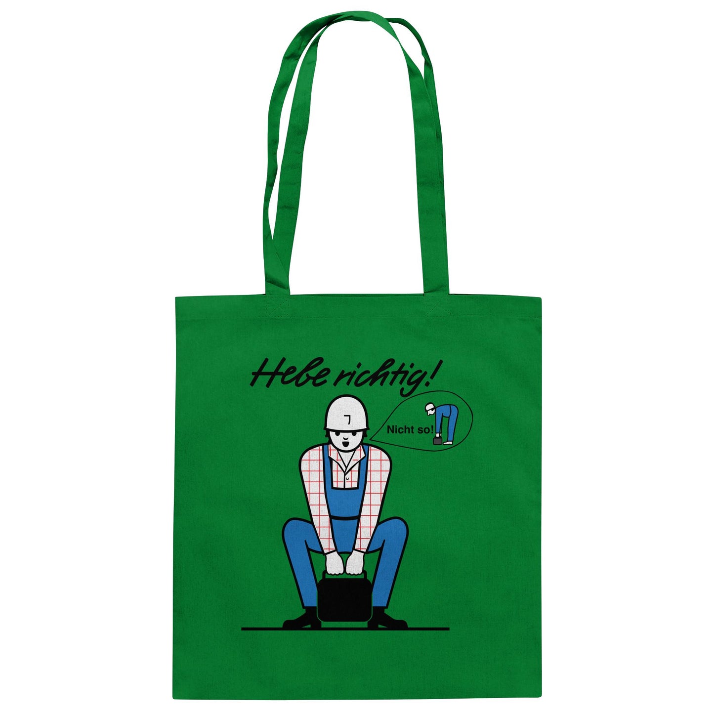 DDR Ostalgie Baumwolltasche • HEBE RICHTIG! (ORIGINAL SCHILD)