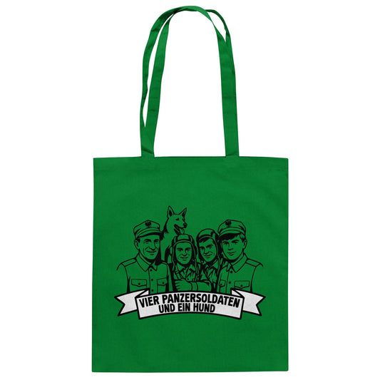 DDR Ostalgie Baumwolltasche • VIER PANZERSOLDATEN UND EIN HUND