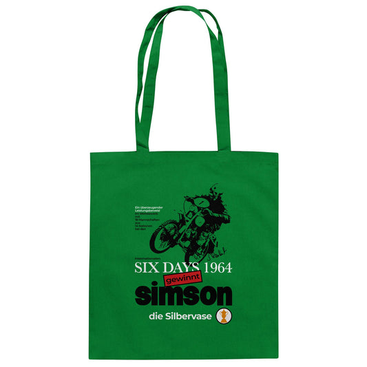 DDR Ostalgie Baumwolltasche • SIMSON GEWINNT SILBERVASE - SIX DAYS 1964
