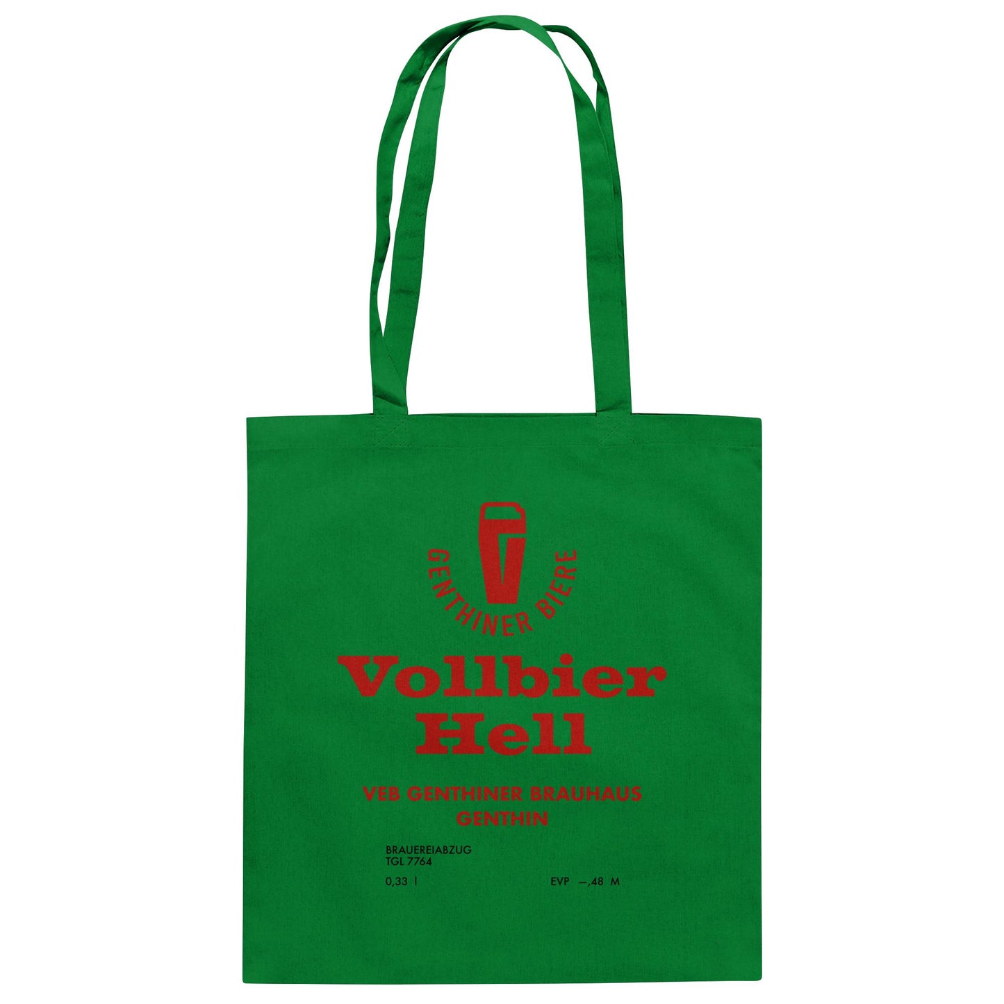 DDR Ostalgie Baumwolltasche • VEB GENTHINER BRAUHAUS