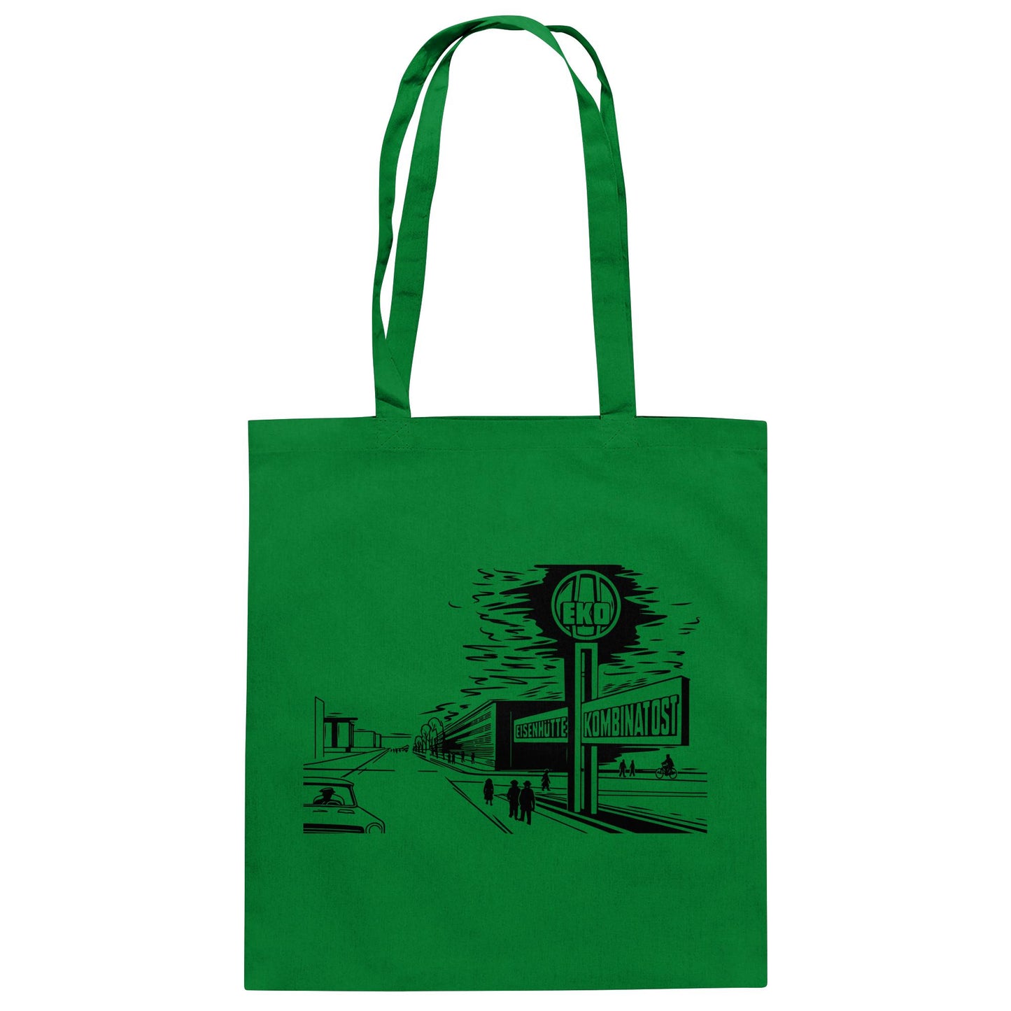 DDR Ostalgie Baumwolltasche • EISENHÜTTENKOMBINAT OST (EKO) - ORIGINAL POSTSTEMPEL