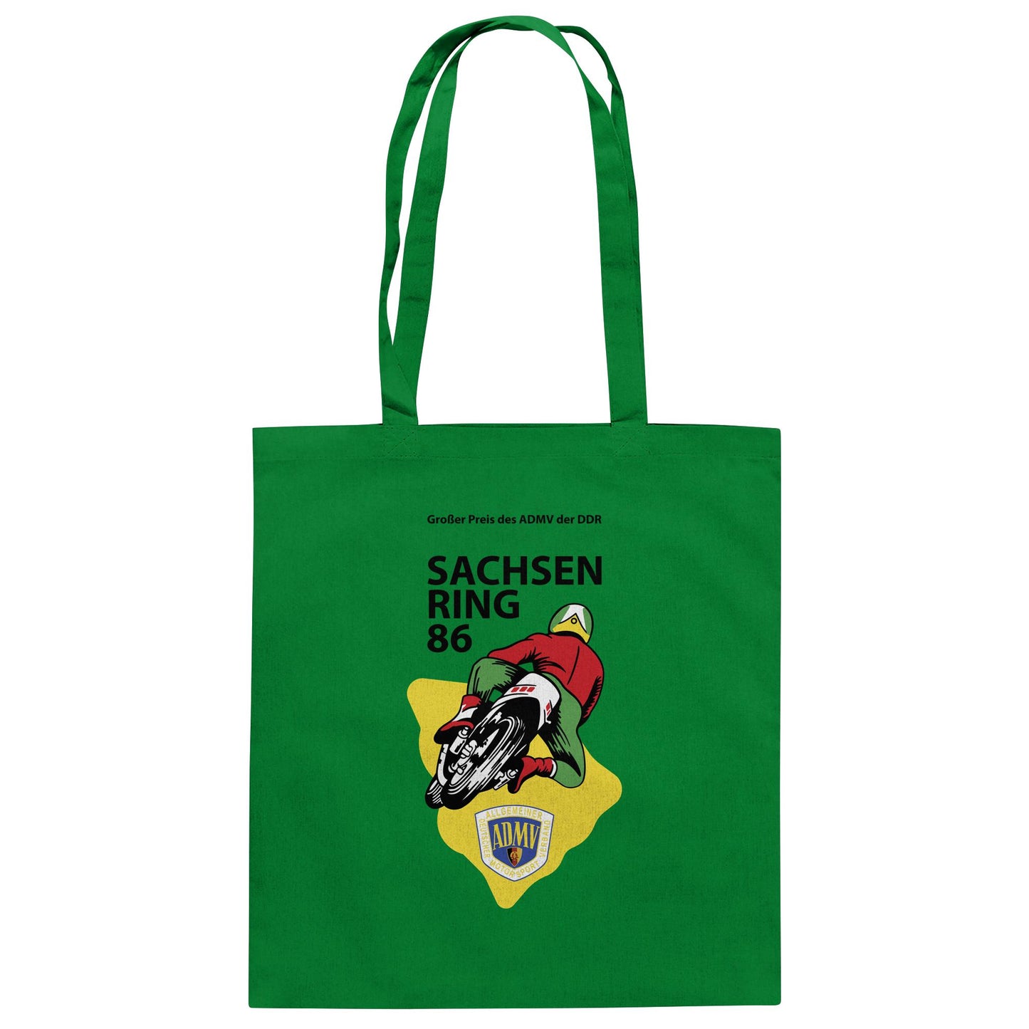 DDR Ostalgie Baumwolltasche • GROSSER PREIS DER DDR - SACHSENRING 1986
