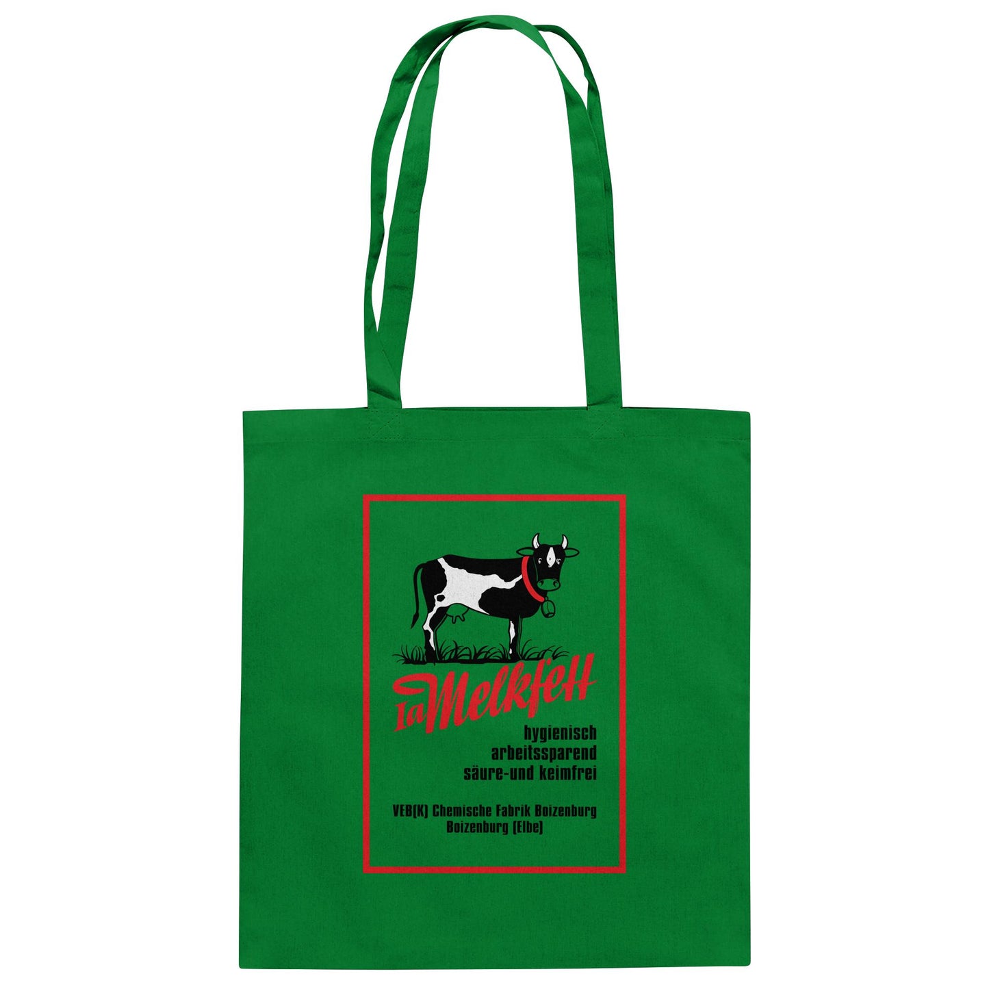 DDR Ostalgie Baumwolltasche • 1A MELKFETT - VEB BOIZENBURG