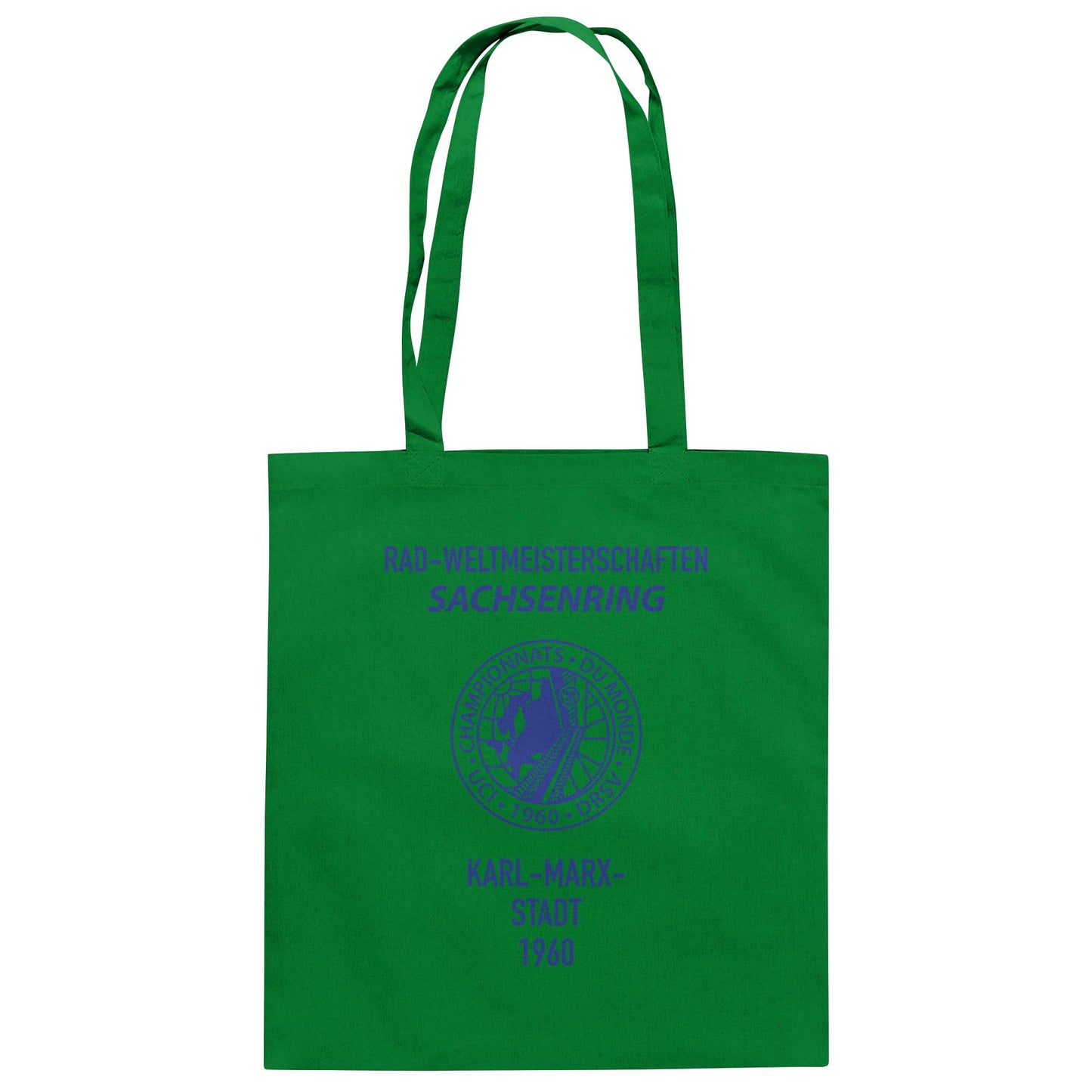 DDR Ostalgie Baumwolltasche • RADWELTMEISTERSCHAFTEN SACHSENRING, KARL-MARX-STADT 1960