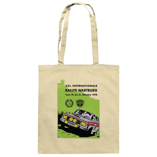 DDR Ostalgie Baumwolltasche • INTERNATIONALE RALLYE WARTBURG - 1978