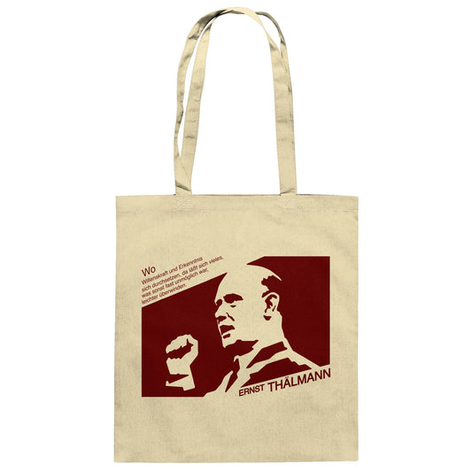 DDR Ostalgie Baumwolltasche • ERNST THÄLMANN - ORIGINAL DDR-PLAKAT
