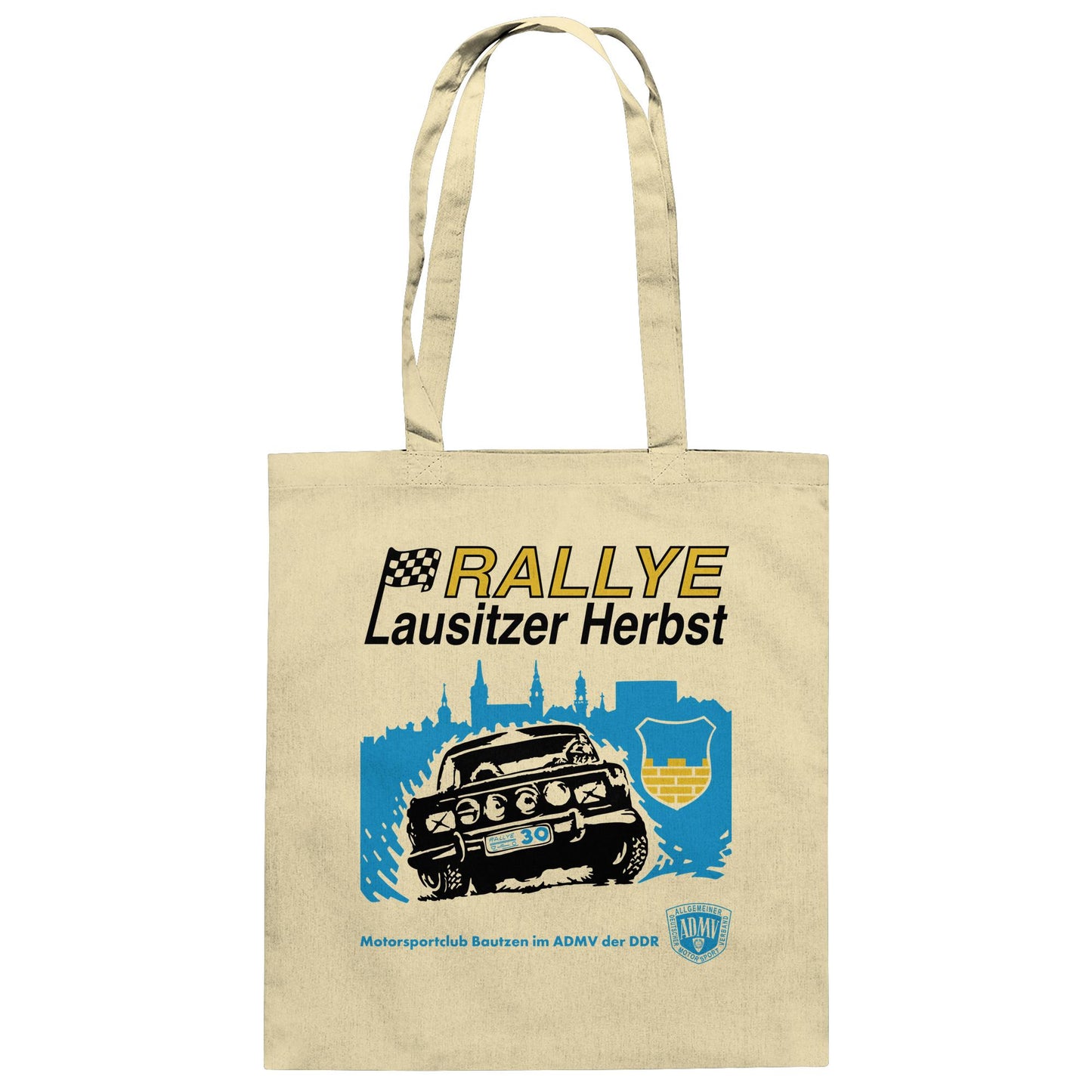 DDR Ostalgie Baumwolltasche • RALLYE LAUSITZER HERBST, MOTORSPORTCLUB BAUTZEN