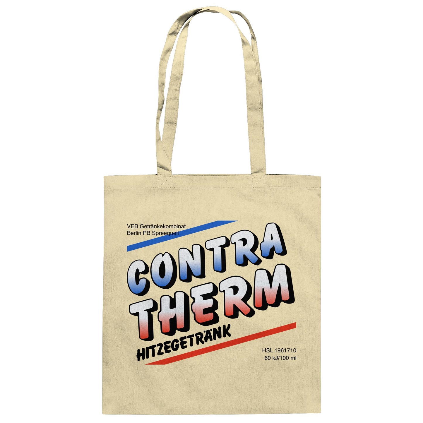 DDR Ostalgie Baumwolltasche • CONTRA THERM - VEB GETRÄNKEKOMBINAT BERLIN SPREEQUELL