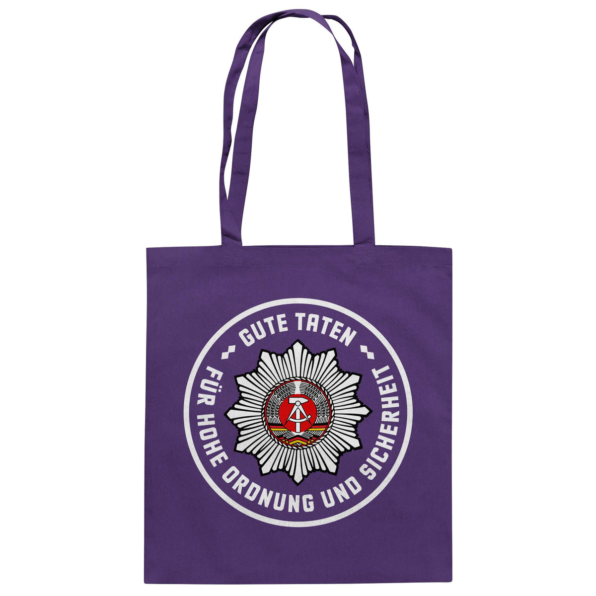 DDR Ostalgie Baumwolltasche • ABZEICHEN VOLKSPOLIZEI FÜR JUNGE PIONIERE
