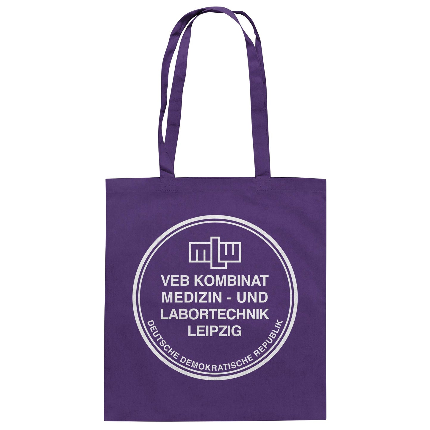 DDR Ostalgie Baumwolltasche • VEB KOMBINAT MEDIZIN- UND LABORTECHNIK LEIPZIG