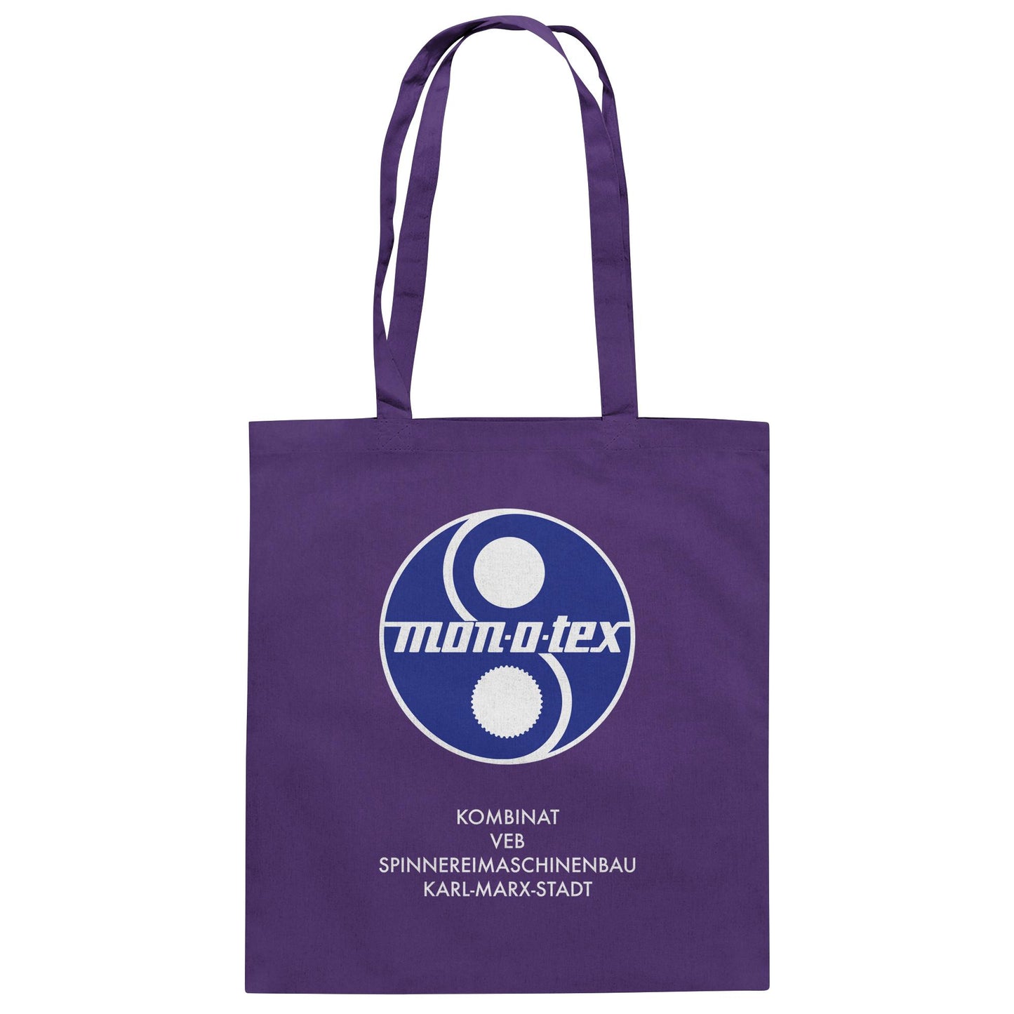 DDR Ostalgie Baumwolltasche • MONOTEX VEB KOMBINAT SPINNEREIMASCHINENBAU KARL-MARX-STADT