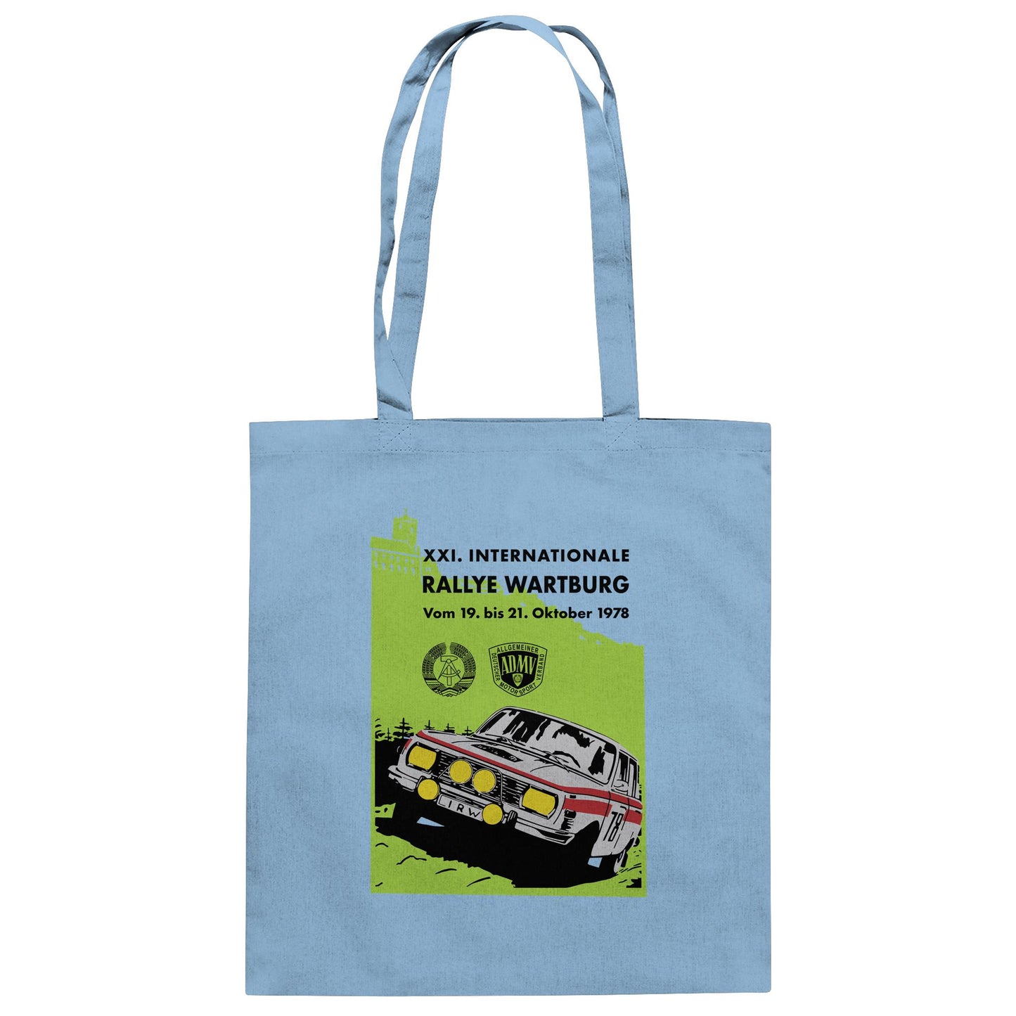 DDR Ostalgie Baumwolltasche • INTERNATIONALE RALLYE WARTBURG - 1978