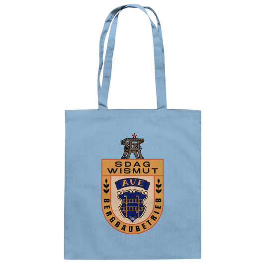 DDR Ostalgie Baumwolltasche • SDAG WISMUT AUE - ABZEICHEN
