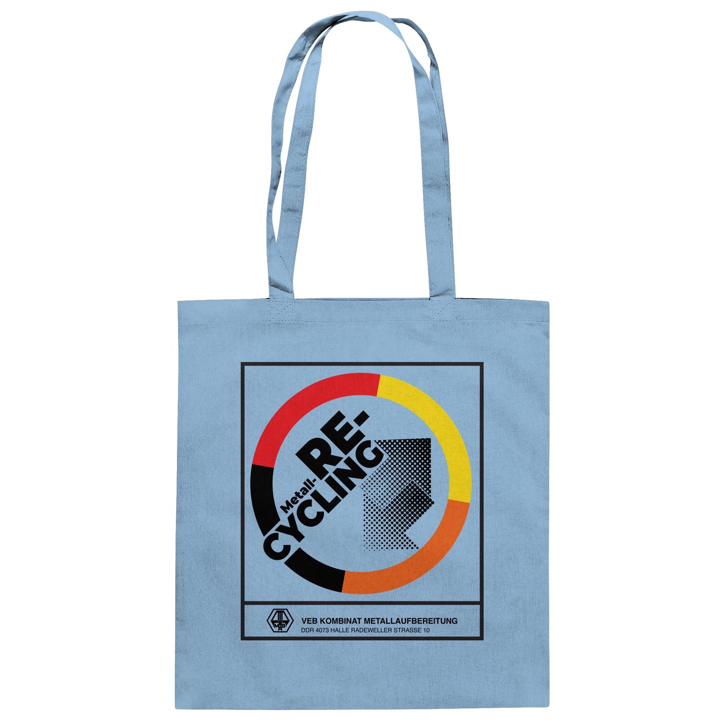 DDR Ostalgie Baumwolltasche • VEB KOMBINAT METALLAUFBEREITUNG HALLE