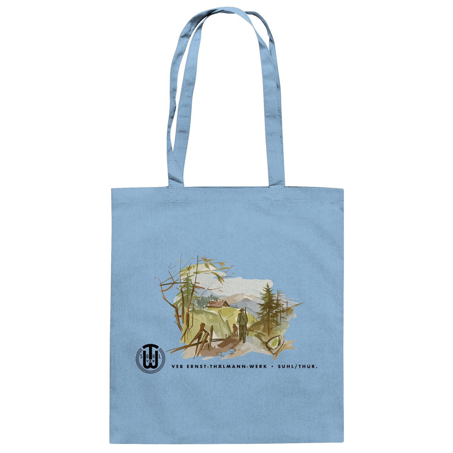 DDR Ostalgie Baumwolltasche • VEB SUHL ERNST-THÄLMANN-WERK (ORIGINAL-PROSPEKT)