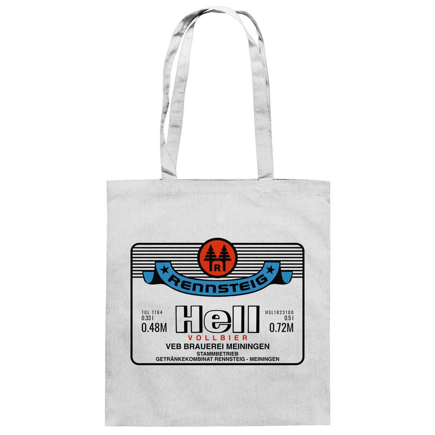 DDR Ostalgie Baumwolltasche • RENNSTEIG HELL - VEB BRAUEREI MEININGEN