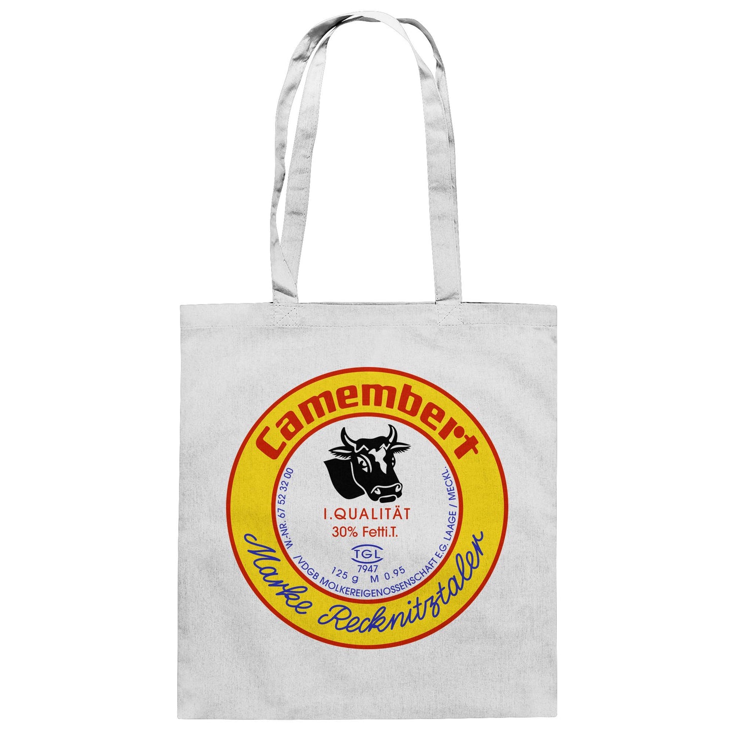 DDR Ostalgie Baumwolltasche • RECKNITZTALER CAMEMBERT - MOLKEREIGENOSSENSCHAFT LAAGE