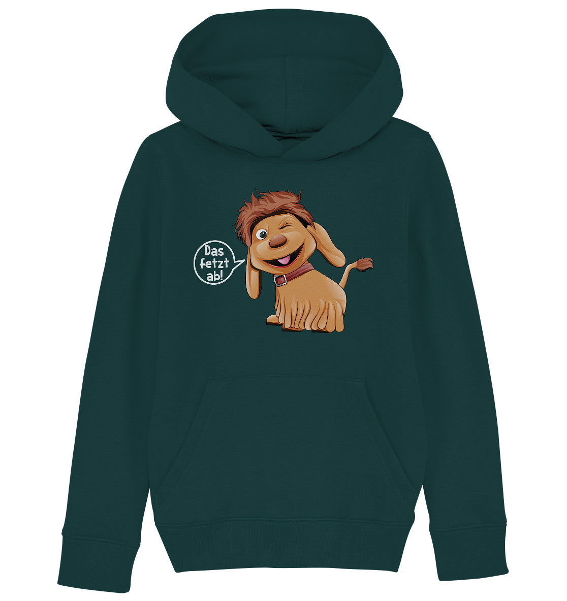 KINDER ORGANIC KAPUZENHOODIE • UNSER SANDMÄNNCHEN - MOPPI - DAS FETZT AB!
