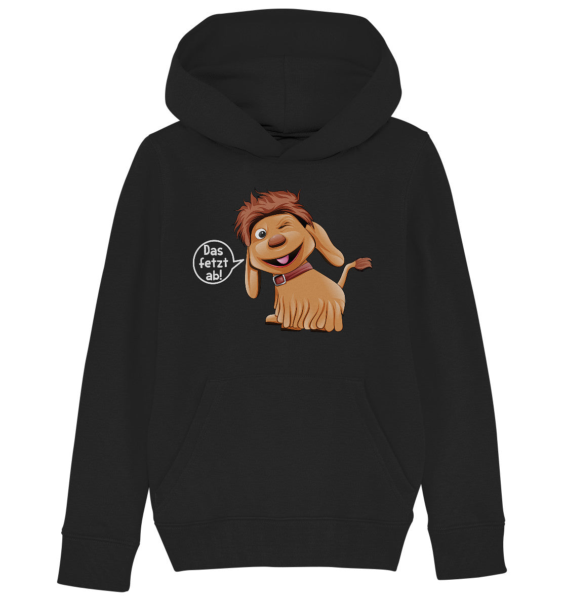 KINDER ORGANIC KAPUZENHOODIE • UNSER SANDMÄNNCHEN - MOPPI - DAS FETZT AB!