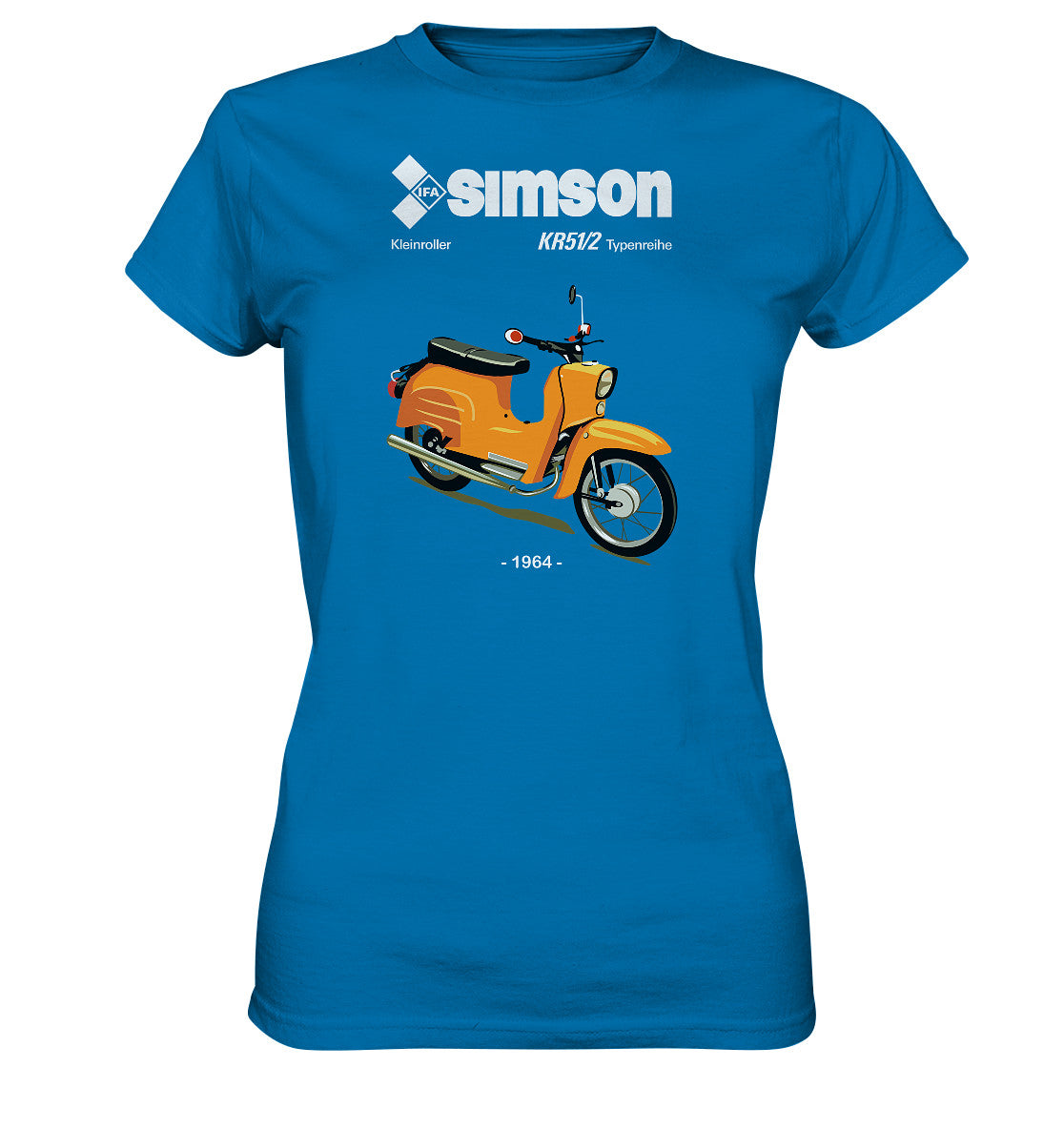 DDR Ostalgie Shirt Mädels • SIMSON SCHWALBE KR51-2 (ORIGINALPROSPEKT 1964)