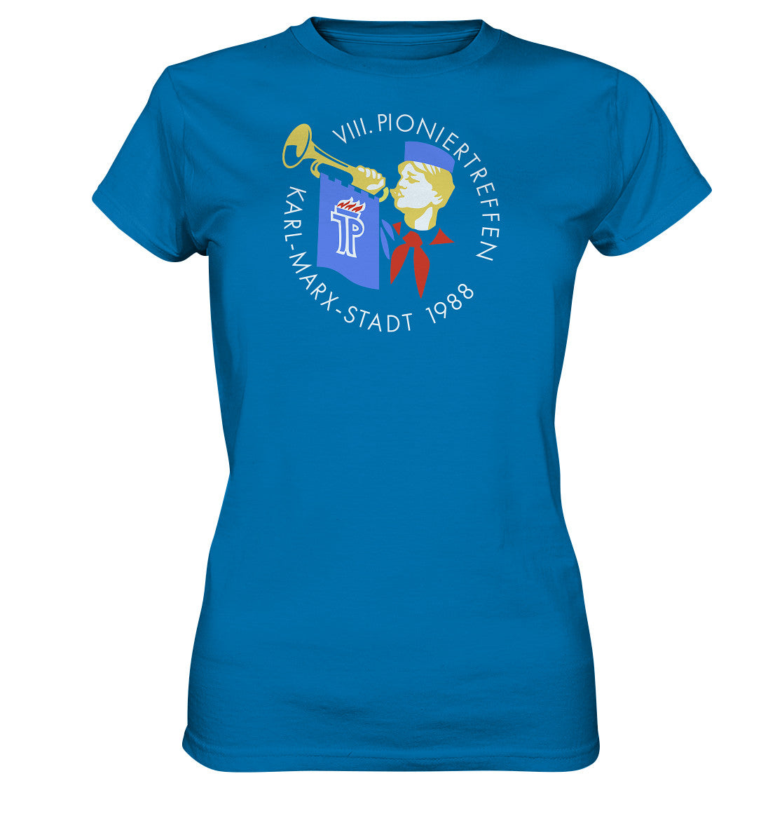 DDR Ostalgie Shirt Mädels • 8. PIONIERTREFFEN KARL-MARX-STADT - dunkel