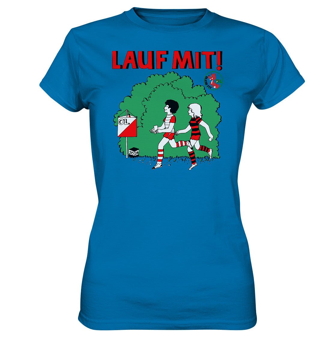 DDR Ostalgie Shirt Mädels • LAUF MIT - BLEIB FIT (DFF) - Ladies Premium Shirt