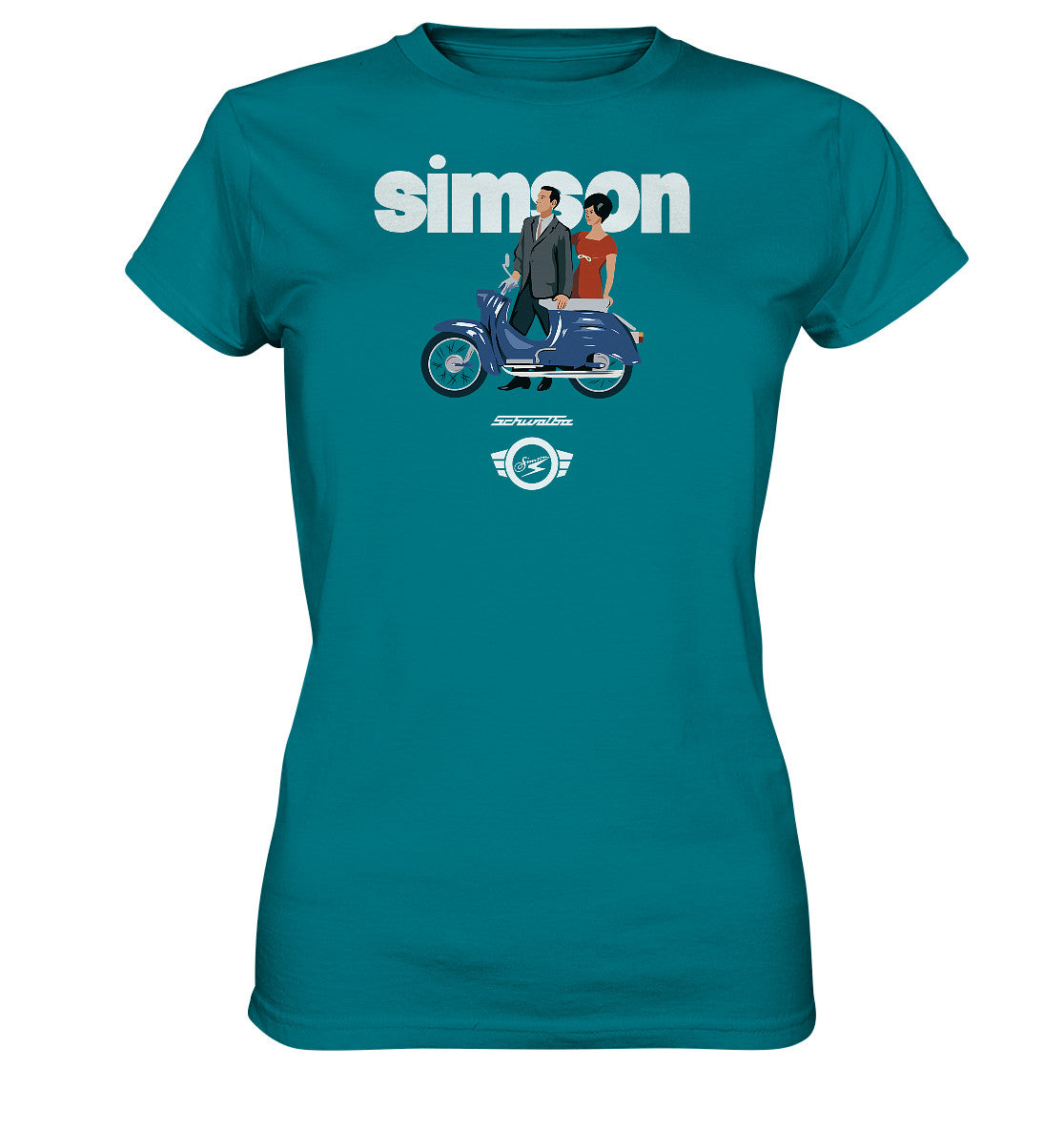 DDR Ostalgie Shirt Mädels • SIMSON SCHWALBE - ORIGINAL WERBUNG 1964