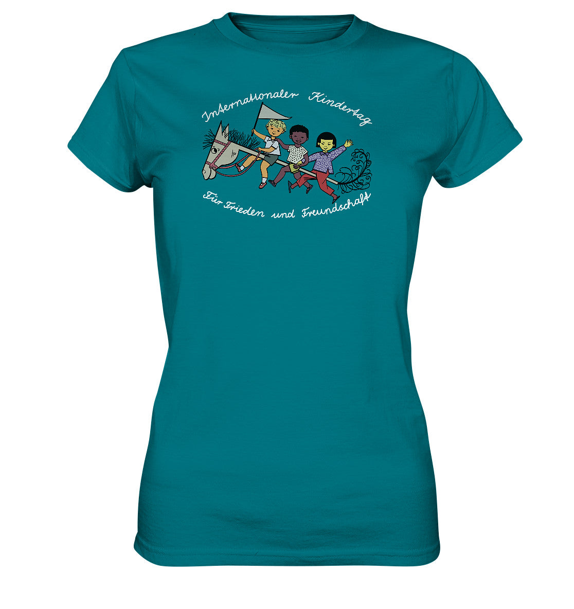 DDR Ostalgie Shirt Mädels • INTERNATIONALER KINDERTAG, FÜR FRIEDEN UND FREUNDSCHAFT - ORIGINAL ILLUSTRATION