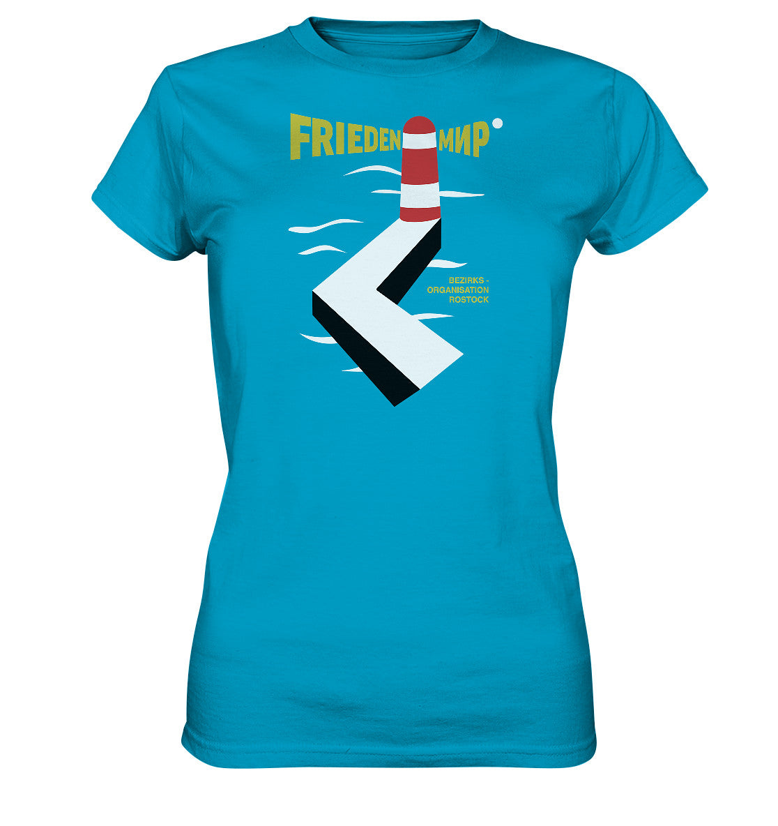 DDR Ostalgie Shirt Mädels • FRIEDEN - MIR - BEZIRKSORGANISATION ROSTOCK